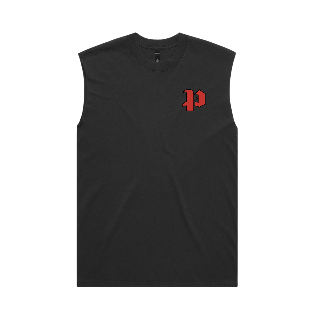 PM Logo Black Sleeveless tshirt