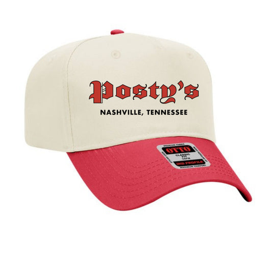 PM Natural/Red Logo Hat