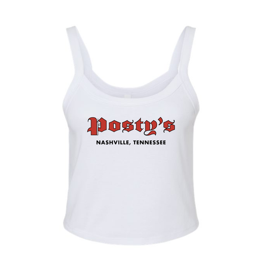 Postys White Tank with LOGO