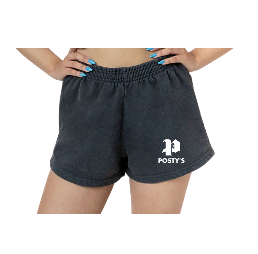 PM Logo Navy Ladies Shorts
