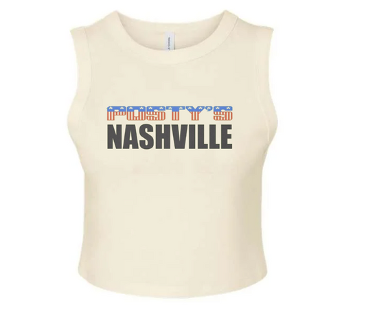 PM Natural American Flag Logo Tank